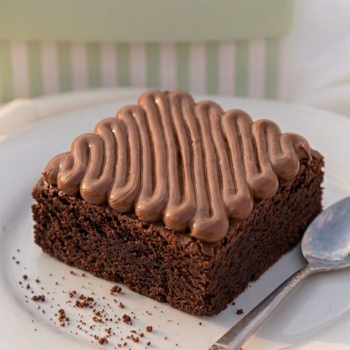 Fudge Brownie with Chocolate Topping